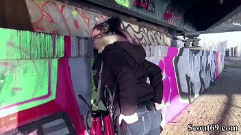 German scout skinny milf stella star with glasses seduce to fuck