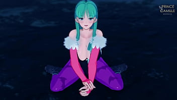 Morrigan is very horny and is looking for sex during the night