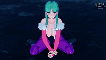 Morrigan is very horny and is looking for sex during the night