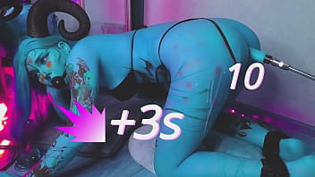 Gagged cosplayer takes a tight anal