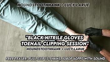 Black Nitrile Gloves Toenail Clipping Session thumbnail