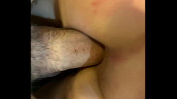 Anal ashtray with messy slut