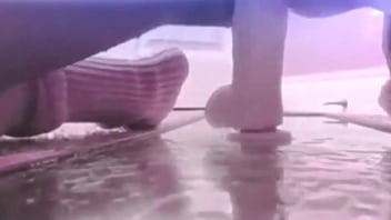 Juicy pussy riding dildo mirror