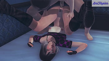 Petite goth girl hard fucked 3d hentai