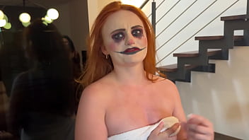 Pixie drinks pee and gets golden shower halloween edition