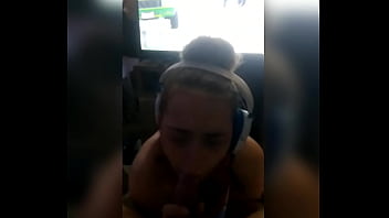 Everybody can hear her sucking my dick