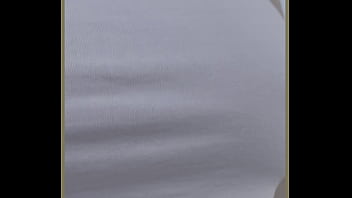 Milf exercises outdoors with no bra