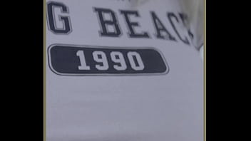 Milf exercises outdoors with no bra