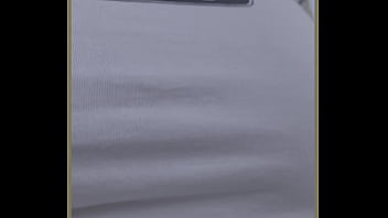 Milf exercises outdoors with no bra