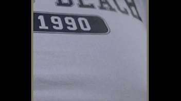 Milf exercises outdoors with no bra