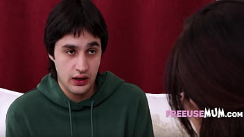 Therapist step mom with questionable practices lets step son freely use her body to get over a phase