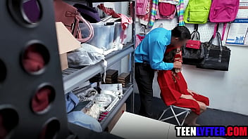 Hot teen shoplifter fucked on graduation day