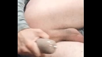 I masturbate my prolapse with hot water shave my big tattooed dick and get anal pleasure from fucking my stretched anal hole