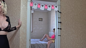 Spy camera caught two girls masturbating – lesbian fun and orgasms