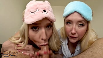 Gorgeous babes samantha rone & vera jarw eat cz muse's huge cock