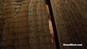 Curvy lesbian slave enjoys in fingering and massive orgasm with mistress