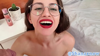 Addicted to your cock bj facial cum