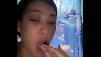 Latina practices puking with her fingers to be a better whore