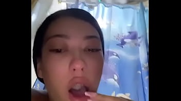 Latina practices puking with her fingers to be a better whore