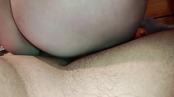 Slut nurse treating cock with cum in mouth