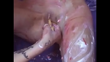 Hot slut pours chocolate syrup on her gf's chest Hot slut pours chocolate syrup on her gf's chest