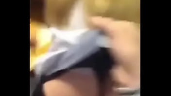 College student gets a nasty thong wedgie in class