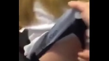 College student gets a nasty thong wedgie in class