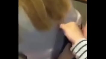 College student gets a nasty thong wedgie in class
