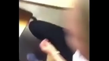 College student gets a nasty thong wedgie in class