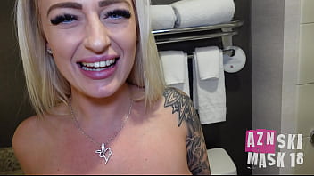 Wtf blonde playmate makes asian guy cum again in bathroom