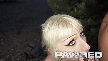 Big booty white girl fucked in the forest