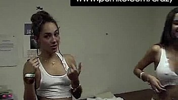 Chicks go wild on the beach