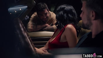 Cuckold in public with a random guy while sucking off her husband Cuckold in public with a random guy while sucking off her husband