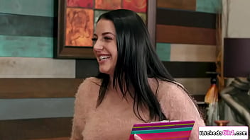 Aidra fox and casey calvert are seeing matchmaking expert angela asks them to try kissing she joins in and goes down licking their pussy