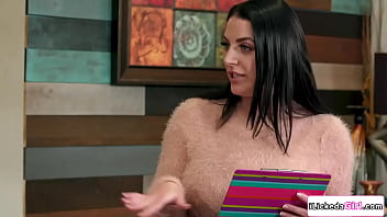 Aidra fox and casey calvert are seeing matchmaking expert angela asks them to try kissing she joins in and goes down licking their pussy