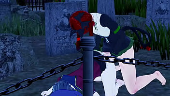 Rin kaenbyou plays with miyako yoshika in the myouren temple cemetery futanari Rin kaenbyou plays with miyako yoshika in the myouren temple cemetery futanari