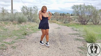 Big ass tits out ebony walking upskirt sneakers converse