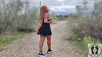 Big ass tits out ebony walking upskirt sneakers converse