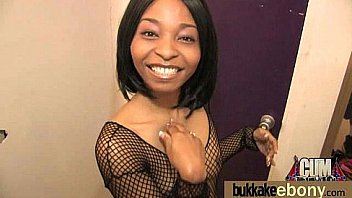 Cum loving teen enjoys huge bukkake 22