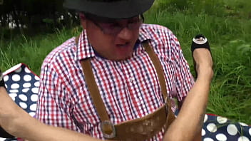 German outdoor lederhosen orgy