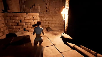 Lara solves a puzzle and gets cum in her pussy for it 3d hentai game