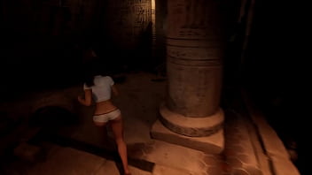 Lara solves a puzzle and gets cum in her pussy for it 3d hentai game