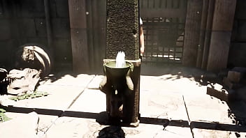 Lara solves a puzzle and gets cum in her pussy for it 3d hentai game