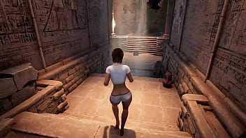 Lara solves a puzzle and gets cum in her pussy for it 3d hentai game