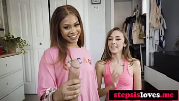 Stepbro's discovery leads to unexpected threesome with stepsister and pal