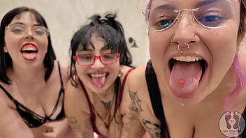 4k chubby girls silly faces saliva mouth tongue teeth fetish
