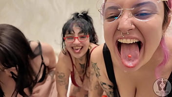 4k chubby girls silly faces saliva mouth tongue teeth fetish