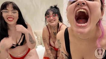 4k chubby girls silly faces saliva mouth tongue teeth fetish