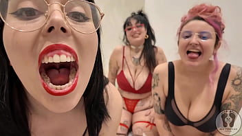 4k chubby girls silly faces saliva mouth tongue teeth fetish