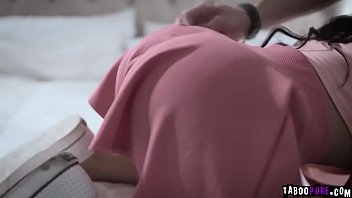 Jaye summers bends and swallow zacs cock giving him a deep throat blowjob